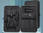 Nail kit manicure pedicure toolbox case nail clippers 18 pieces