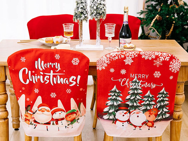 Chair back cover christmas decoration christmas decoration decoration