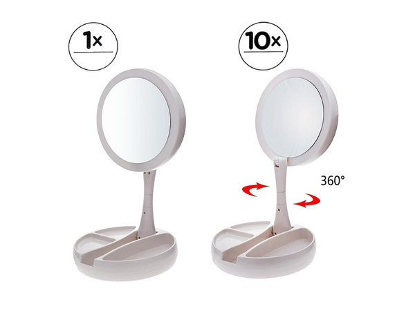 Valgustatud 22 led 2 x 3 x usb kosmeetikapeegel