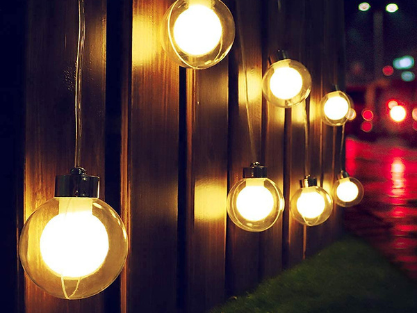 Záhradné girlandy solárne svetlá 20 led teplé