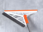 Silicone broom for water and other dirt with stick magic long