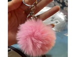 Porte-clés pendentif sac pompon fourrure tinsel pour sacs à main