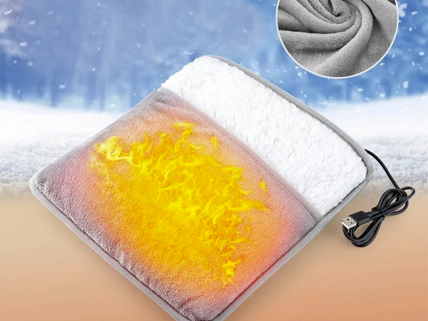Coussin chauffant alimenté par usb pour les pieds et le corps tapis électrique doux