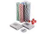 Texas poker set 300 fichas 2 barajas estuche