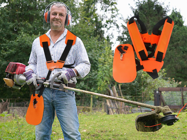Harness for petrol scythe trimmers carrying straps harness adjustable comfortable