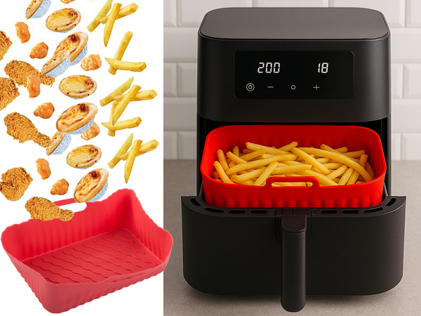 Silicone insert for airfryer fat-free fryer baking mould