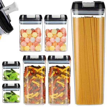 Kitchen containers for food for pasta container with seal set of 7 pieces