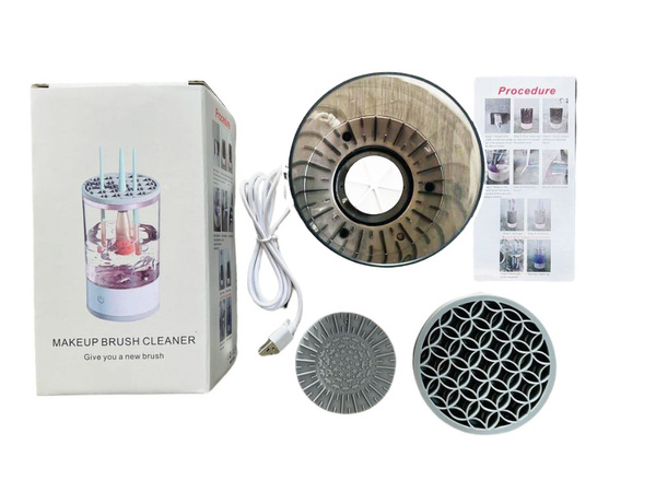 Lavador soporte para limpiar, lavar y secar pinceles y esponjas cosméticas usb