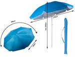 Velks xxl balkons plair parasols ar uv filtru 170 cm salokāmais