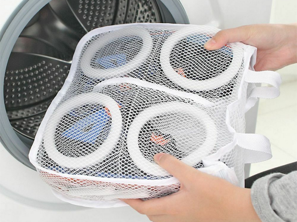 Mesh pouch shoe wash bag with zipper underwear roomy