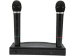 Kit karaoke 2x microphone sans fil + station