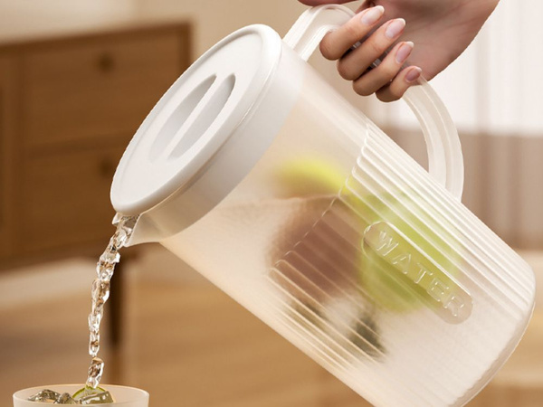 JARRA DE PLÁSTICO DE 3 L CON TAPA PARA AGUA, ZUMOS, BEBIDAS Y LIMONADAS DE GRAN CAPACIDAD