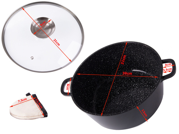 Cratiță cu capac 7.8l inducție aromatizator