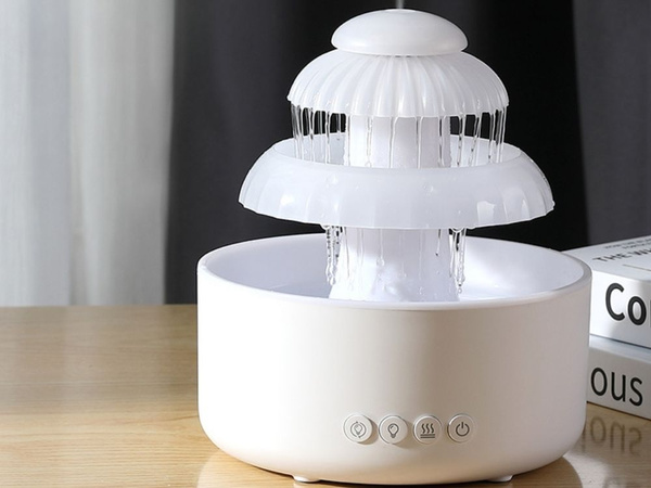 Zvlhčovač vzduchu difuzér led lampa aromaterapie fontána bezdrátové
