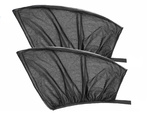 Moustiquaire de vitre arrière pour voiture noir 2pcs