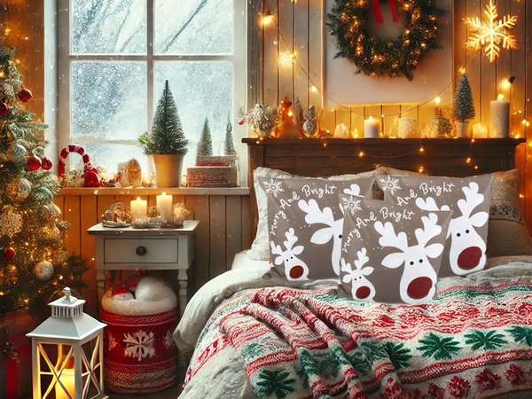 funda de cojín de navidad 45x45 para navidad