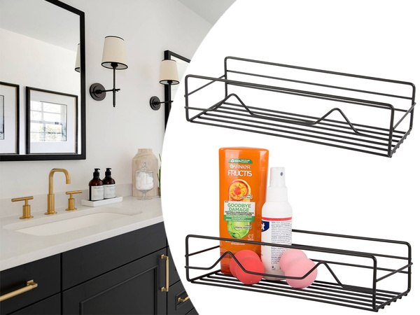 Loft baño ducha estante colgante estante de metal