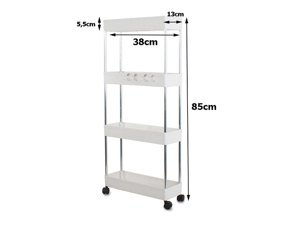 Étagère de salle de bain armoire de cuisine sur roulettes bibliothèque