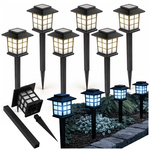 LAMPKI SOLARNE 6 SZT OGRODOWE LED CZUJNIK ZMIERZCHU SZPIKULEC TARAS BALKON