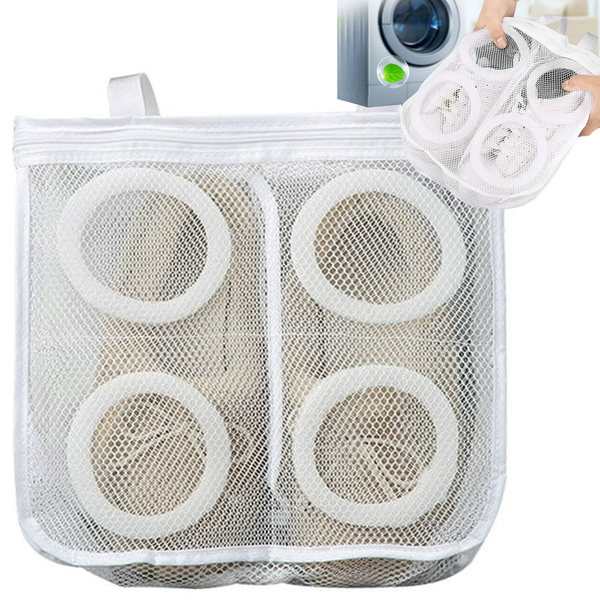 Netzbeutel zum waschen von kinderschuhen mit reissverschluss geräumig