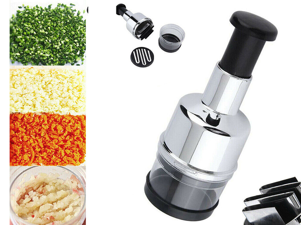 Vegetable and fruit chopper for garlic hand chopper shredder container
