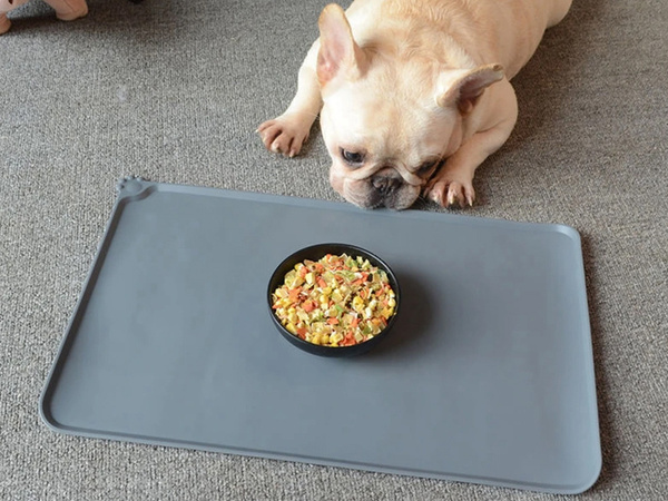 Tapis en silicone imperméable et antidérapant pour écuelles de chiens et chats