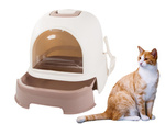 Bandeja sanitaria para gatos grande cerrada para arena pala extraíble resistente
