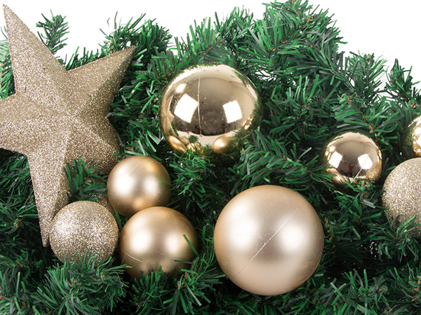 Sapin de noël boules de noël paillettes or étoiles paillettes 8 / 6 / 5