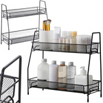 Estante de cocina organizador de cocina de pie especiero loft de dos niveles