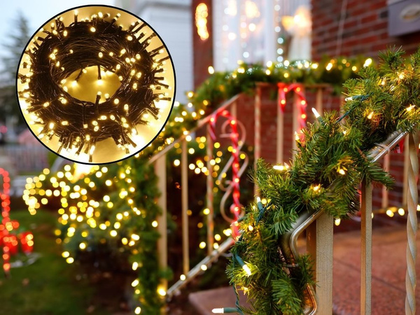 Sapin de noël intérieur blanc chaud 500 leds 7 programmes