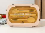 Lunchbox snídaňový box na snídani oběd s přihrádkami příbory