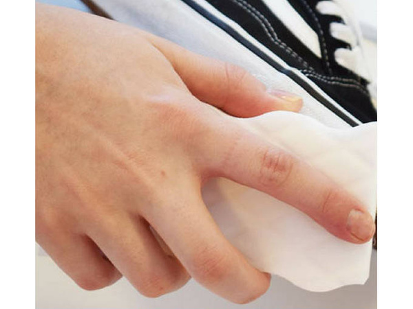Magic sponge for cleaning stains removes dirt