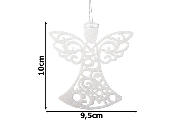 Pendentifs anges pour sapin de noël 3pcs glitter baubles