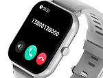 Smartwatch sieviešu vīriešu gumijas siksna sporta bluetooth sarunas pelēka