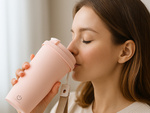 Selbstmischender becher 350 ml stahl-thermoskanne für kalte und heisse getränke usb-schlag