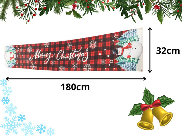 Vianočný stolový bežec vianočný dekoratívny stolový bežec 180x32cm
