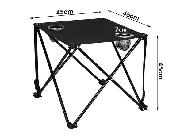 Väike kokkupandav kalalaud rõdule telkimiseks telgi all