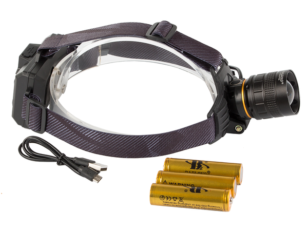 Bailong led stirnlampe xhp160 powerbank zoom