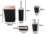 Kopalniški set strigalnik za wc dispenser bambusov koš 6 kosov