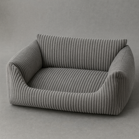 CAMA PARA MASCOTAS DE CORDEROY GRIS CLARO L (10)