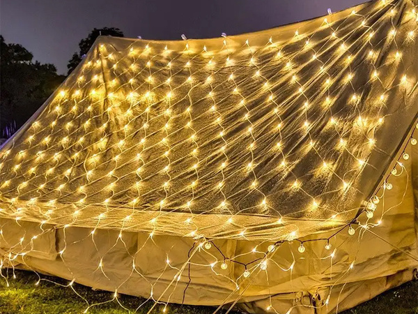 Svetlobna zaslonska zavesa 160led božičnih luči usb pilot bela bela 2x2.6m