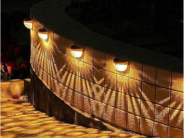 Linterna solar lámpara de pared sensor crepuscular led fachada jardín lámpara