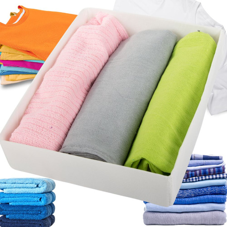 Clothes organiser underwear for wardrobe drawer white universal