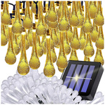 Solar lights garden icicle garland terrace balcony 100 led