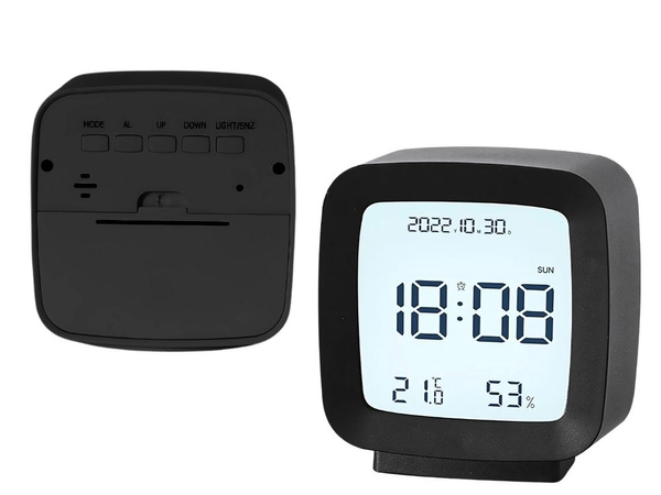 Wecker mit datum und temperatur mit snooze-funktion lcd luftfeuchtigkeit
