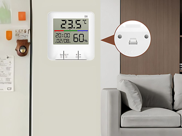 Teploměr meteorologická stanice interní vlhkoměr hodiny baterie lcd