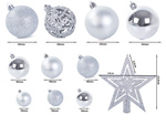 Têtes de sapin de noël 6/4/3 cm kit 100 pièces