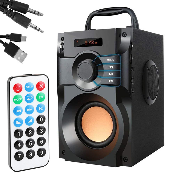 BEZDRÁTOVÝ BLUETOOTH REPRODUKTOR PŘENOSNÉ RÁDIO MOBILNÍ DÁLKOVÉ OVLÁDÁNÍ DISPLEJ