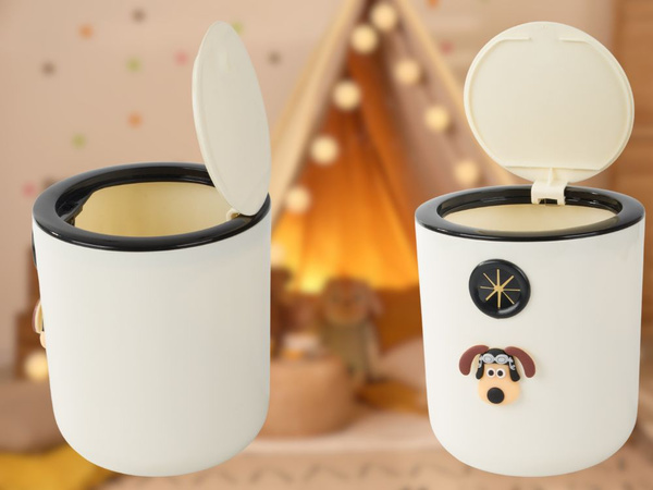 Mini waste basket dog for children's room 2l click small handy