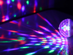 Vedl žárovka rgb rotační e27 disco koule